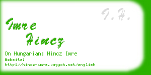 imre hincz business card